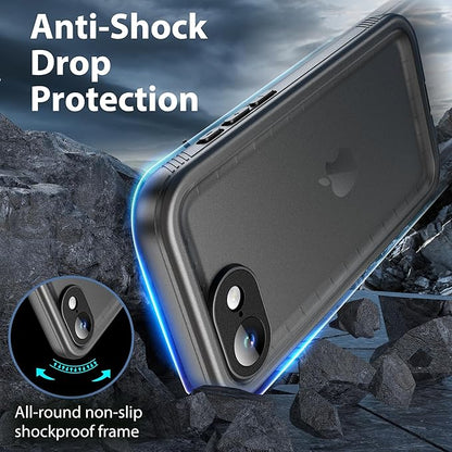 SPORTLINK for iPhone 16e/17e Waterproof Phone Case - Built in Screen & Camera Lens Protector,6.6FT Military Dropproof/Shockproof/Dustproof/IP68 Underwater for iPhone 16e/17e (6.1 inch) SE4 Black