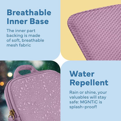 Running Phone Holder – Max Comfort Lightweight Magnetic Pouch for Running & Fitness, Strap-Free Hands-Free Carrier for Waist, Thigh or Chest – Splash Resistant, Breathable – Fits All Phones – Violet