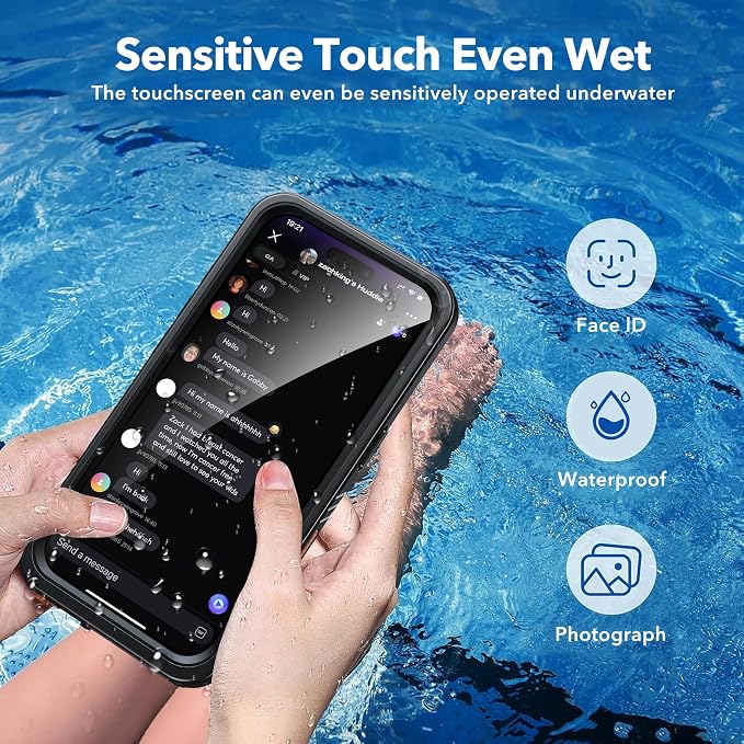 ANTSHARE for iPhone 16 Plus Case Waterproof, [Anti Spy] for iPhone 16 Plus Privacy Screen Protector, [IP68 Under Water] Heavy Duty Full-Body Shockproof Phone Case, Black