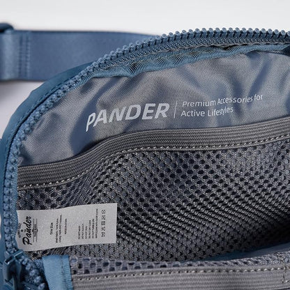 Pander Two Way Zipper Fanny Pack Nylon Everywhere Belt Bag for Women, Water Repellent Waist Packs, Crossbody Bags with Adjustable Strap (Indigo Blue).