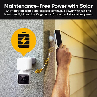 WYZE Solar Cam Pan 4 Pack(Flagship Model), Security Cameras Wireless Outdoor, 2K 360° Pan-Tilt Battery Powered 2.4GHz Wi-Fi Cameras for Home Security, AI Motion Detection, Color Night Vision
