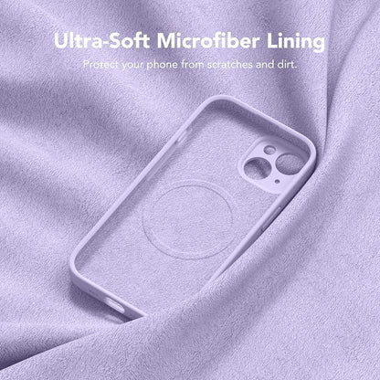 Magnetic for iPhone 15 Plus Case, Compatible with MagSafe, [Full Camera Protection][Screen Protector] Silicone Shockproof Protective Phone Case for iPhone 15 Plus 6.7", Clove Purple
