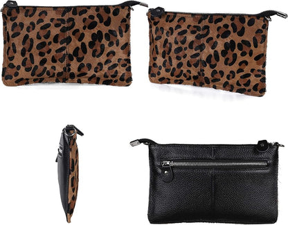befen Genuine Leather Wristlet Clutch Wallet Purses Small Crossbody Bags for Women with RFID Blocking Card Slots