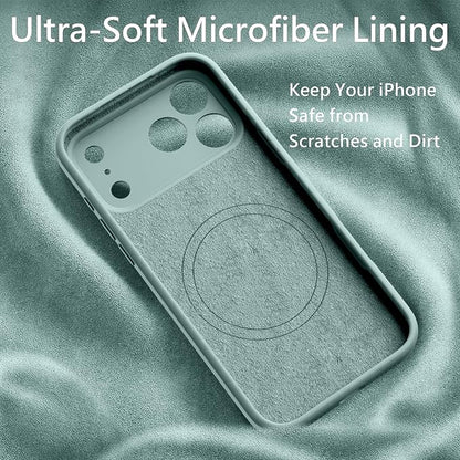 FireNova Magnetic for iPhone 17 Pro Case, Compatible with MagSafe, [Integrated Silicone Camera Control Button] [Camera Protection] Anti-Scratch Microfiber Lining Phone Case, 6.3", Mint Green