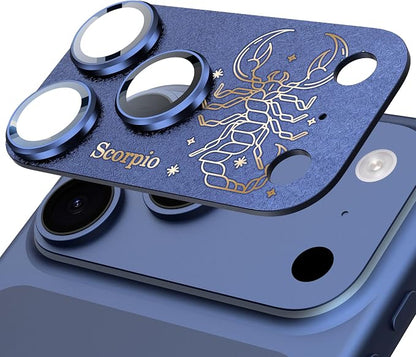Compatible for iPhone 17 Pro Camera Lens Protector, Scorpio Pattern, Drop Protection, Anti Scratch Full-Coverage, AR 360-Degree Protection, Camera Transmfttance HD, Easy Installation, Dark Blue