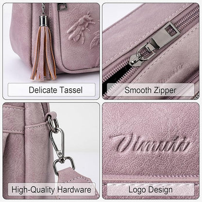 Crossbody Bags for Women Trendy, Vegan Leather Crossbody Purses Travel Shoulder Handbags Embossed Design