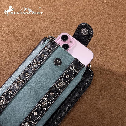 Montana West Small Crossbody Bags for Women Western Handbag with Cash Slots