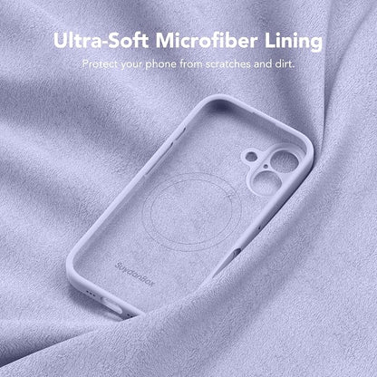 Magnetic for iPhone 17 Case, Compatible with MagSafe, [Full Camera Protection][Screen Protector] Silicone Shockproof Protective Phone Case for iPhone 17 6.3", Lilac