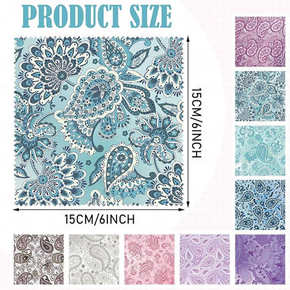 Sinmoe 20 Pcs Microfiber Cleaning Cloth Cute Paisley Waves Design Microfiber Soft Multicolor Glasses Cleaner Cloth for Eyeglasses Camera Lens Cell Phone Screens Glasses, 6 x 6 Inches