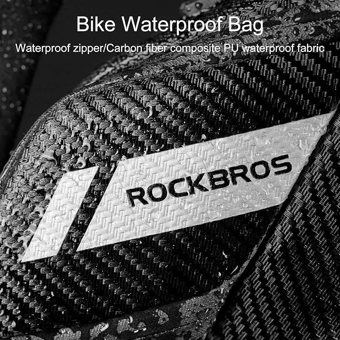 ROCKBROS Bike Saddle Bag Bike Seat Bag with Water Bottle Holder Bicycle Bag Under Seat Waterproof for Road Bike
