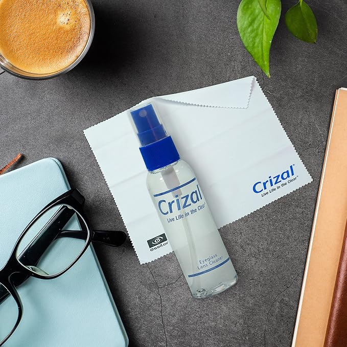 Eyeglass Lens Cleaning Kit – 1 Pack (2oz Spray + Microfiber Cloth) – Designed & Tested for AR-Coated Lenses – Complete Lens Care System