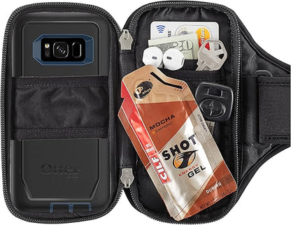 Sporteer Entropy E8 Padded Running Armband - Contoured Memory Foam Support for iPhone 17/16/15 Pro Max & Plus, Galaxy S26+/S25+, Pixel 10/9 Pro XL & Most Phones Up to 165mm - Fits Large Cases