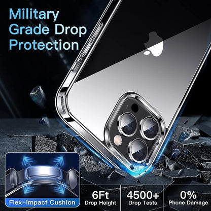 CASEKOO for iPhone 13 Pro Max Case Crystal Clear, [Never Yellow Technology] [Military-Grade Protection] Transparent Slim Cover Women Men for iPhone 13 ProMax Phone Case 6.7 inch, Clear