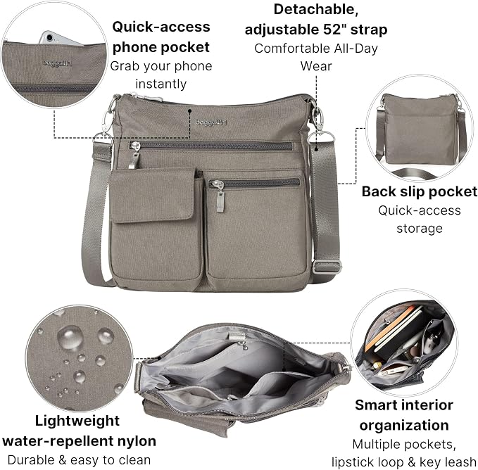 Baggallini Women's Modern Everywhere Slim Crossbody