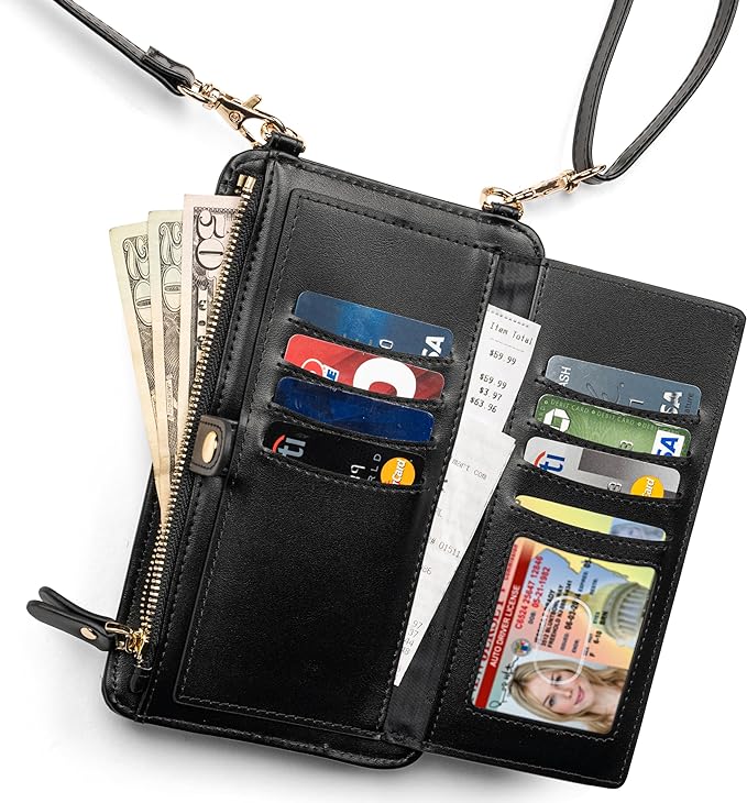 Claasico Crossbody Phone Purse for Women – RFID Phone Case Wallet w/Magnetic Closure & Separate Zipper Pocket Crossbody Bag