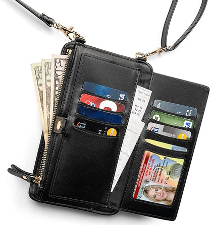 Claasico Crossbody Phone Purse for Women – RFID Phone Case Wallet w/Magnetic Closure & Separate Zipper Pocket Crossbody Bag