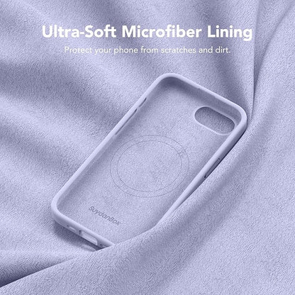 Magnetic for iPhone 17e/iPhone 16e Case, Compatible with MagSafe, [Soft Anti-Scratch Microfiber Lining] Slim Silicone Shockproof Protective Phone Case for iPhone 17e/16e 6.1", Lilac