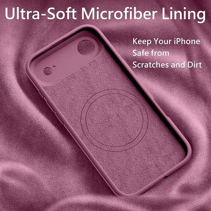 FireNova Magnetic for iPhone Air Case, Compatible with MagSafe, [Integrated Silicone Camera Control Button] [Camera Protection] Microfiber Lining Phone Case for iPhone 17 Air, 6.5", Lilac Purple