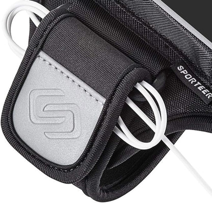 Sporteer Velocity V8 Running Armband - Fits Large Cases - Slim No-Bounce Holder for iPhone 17/16/15 Pro Max & Plus, Galaxy S26+/S25+, Pixel 10 Pro XL - Large-Format Modular Fitness Case
