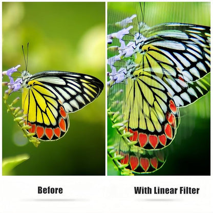 GREEN.L 58mm Linear Prism Filter, Special Effects Filter for Creative Multiple Images & Foreground Blur, Premium Optical Glass, with Portable Pouch