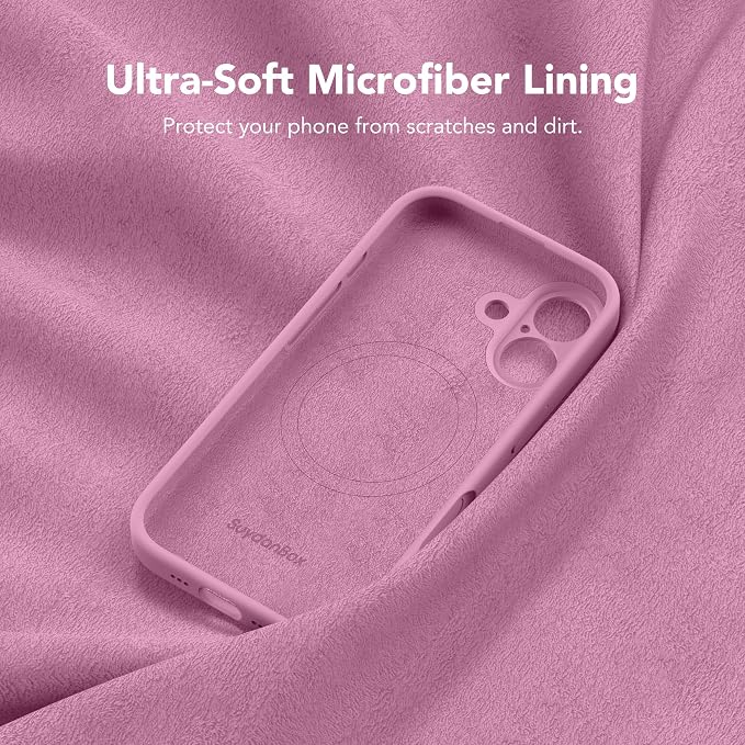 Magnetic for iPhone 17 Case, Compatible with MagSafe, [Full Camera Protection][Screen Protector] Silicone Shockproof Protective Phone Case for iPhone 17 6.3", Blackcurrant