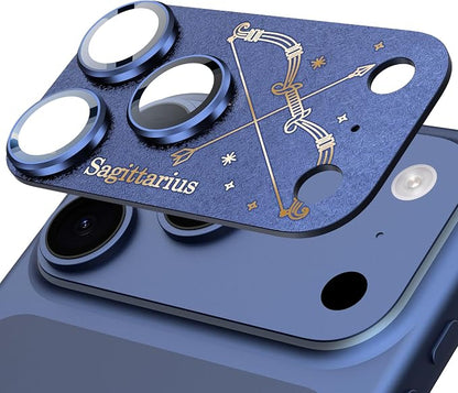 Compatible for iPhone 17 Pro Max Camera Lens Protector, Sagittarius Pattern, Drop Protection, Anti Scratch Full-Coverage, AR 360-Degree Protection, Camera Transmfttance HD, Easy Installation, Dark Blue