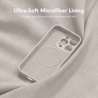 Magnetic for iPhone 16 Pro Max Case, Compatible with MagSafe, [Full Camera Protection][Screen Protector] Silicone Shockproof Protective Phone Case for iPhone 16 Pro Max 6.9", Stone