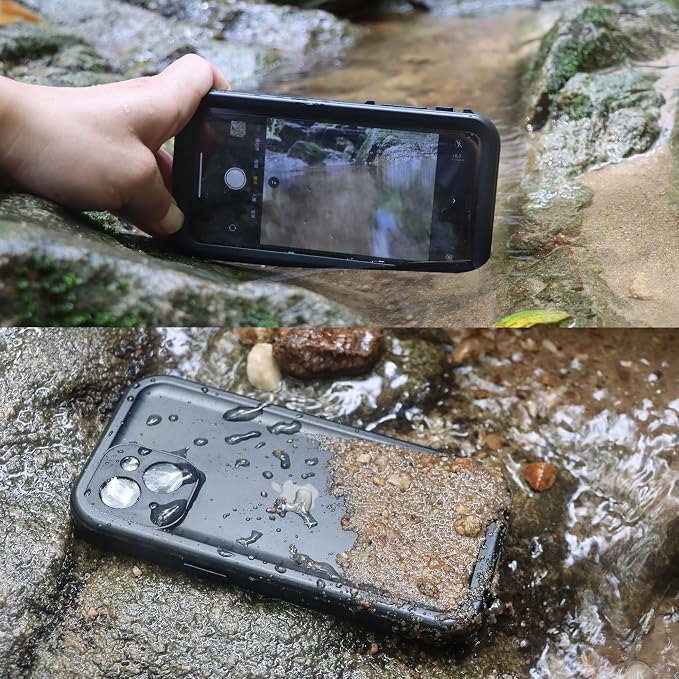 SPORTLINK for iPhone 14 Plus Waterproof Shockproof Case - Full Body Heavy Duty Underwater Dustproof Rugged 360 Protective Military Grade 6.7 Inch with Camera/Screen Protector (Black)