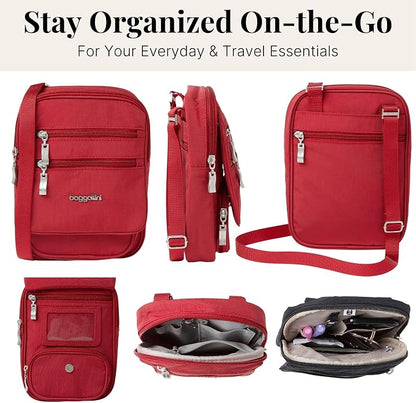Baggallini Journey Crossbody Bags for Women 9x6 Small Lightweight Travel Handbag W/RFID