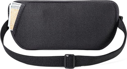 RFID Blocking Passport Holder - Money Belt & Travel Wallet, Travel Belt Bag Fanny Pack for Women Men