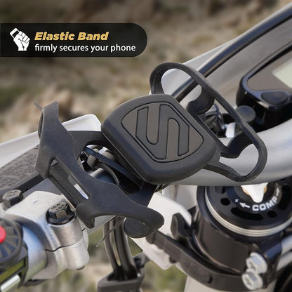 Scosche MBM2SMI MagicMount Magnetic Bike Phone Mount, Universal Fit, 360 views, Adjustable Rubber Elastic Bands, Magnet Mount for Cellphone