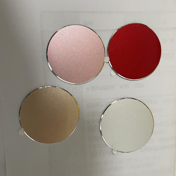 SALEX Replacement Rose Gold Metal Plates Set for Magnetic Car Phone Holders, Wall & Air Vent Mounts, Cases, Magnets. Kit of 2 Cute Pink Round Iron Discs Without Holes. 3M Adhesive Backing. 2 Pack.
