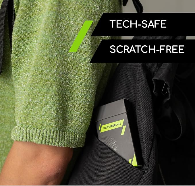 Electronic Wipes for Touch Screens - 150 Phone Wipes for Mobile, Tablet & Car Displays - Lens Wipes Individually Wrapped - Alcohol-Boosted