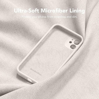 Magnetic for iPhone 11 Phone Case Silicone, Compatible with MagSafe, [Full Camera Protection][Screen Protector] Slim Shockproof Protective Case for iPhone 11 6.1", Stone