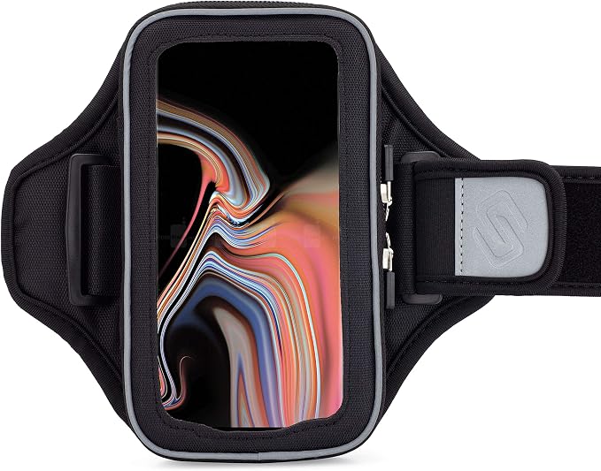 Sporteer Velocity V8 Running Armband - Fits Large Cases - Slim No-Bounce Holder for iPhone 17/16/15 Pro Max & Plus, Galaxy S26+/S25+, Pixel 10 Pro XL - Large-Format Modular Fitness Case