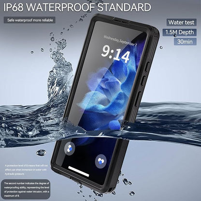 Omio for Galaxy S25 Ultra Waterproof Case Compatible with MagSafe, Magnetic Waterproof Full Body IP68 Underwater Case Built-in Screen Protector Military Grade Shockproof Case for Men Women Black