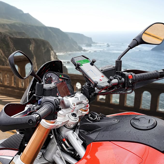 RAM MOUNTS X-Grip Large Phone Mount with RAM Snap-Link Tough-Claw RAM-HOL-UN10-400U for Motorcycle, ATV/UTV, Bike