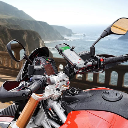 RAM MOUNTS X-Grip Large Phone Mount with RAM Snap-Link Tough-Claw RAM-HOL-UN10-400U for Motorcycle, ATV/UTV, Bike