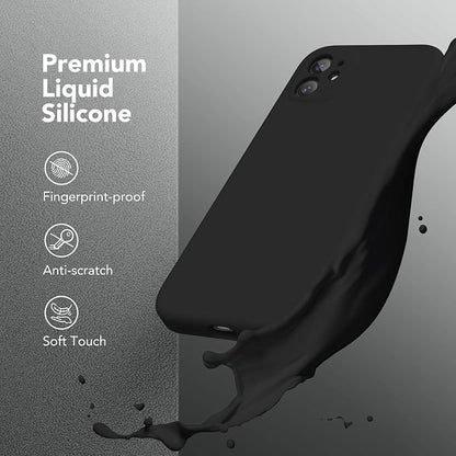 Magnetic for iPhone 11 Phone Case Silicone, Compatible with MagSafe, [Full Camera Protection][Screen Protector] Slim Shockproof Protective Case for iPhone 11 6.1", Black