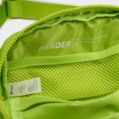 Pander Two Way Zipper Fanny Pack Nylon Everywhere Belt Bag for Women, Water Repellent Waist Packs, Crossbody Bags with Adjustable Strap(Grape Green).