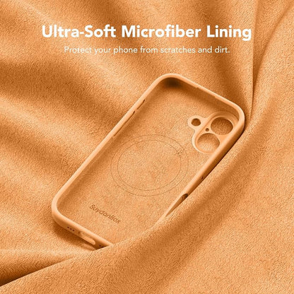 Magnetic for iPhone 17 Case, Compatible with MagSafe, [Full Camera Protection][Screen Protector] Silicone Shockproof Protective Phone Case for iPhone 17 6.3", Cantaloupe