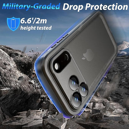 SPORTLINK for iPhone 17 Pro Max Case, IP68 Waterproof Military Protective Full Body Heavy Duty Shockproof 360 Sealed Dustproof with Camera Screen Protector Phone Cover for iPhone 17 Pro Max 6.9" Black