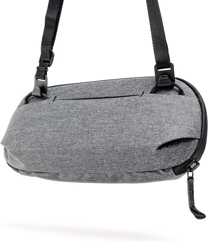 Peak Design Small Tech Pouch, Charcoal, Electronics Organizer for Travel or Everyday Carry, Origami-Style Storage, Cable Pass-Through, Weatherproof Recycled Nylon, Gear Carry Bag for Men and Women