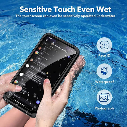 ANTSHARE for iPhone 14 Plus Case, with [Built-in Privacy Screen Protector] [IP 68 Waterproof], Anti-Peeping Adsorption Full Body Double Protective Case for iPhone 14 Plus, Black