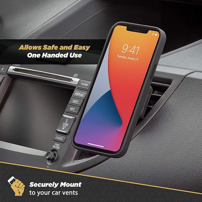 Scosche MAGVM2I MagicMount Magnetic Car Phone Holder, Strong Magnet Car Mount for iPhone and Android, Secure Magnetic Cell Phone Mount for Air Vent, Universal 360° Adjustable Mobile Cellphone Holder
