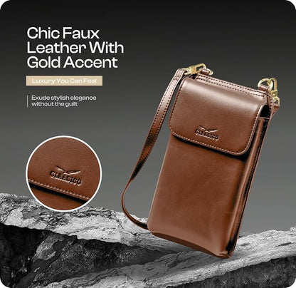 Claasico Crossbody Phone Purse for Women – RFID Phone Case Wallet w/Magnetic Closure & Separate Zipper Pocket Crossbody Bag