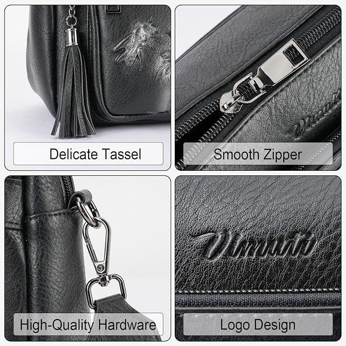 Crossbody Bags for Women Trendy, Vegan Leather Crossbody Purses Travel Shoulder Handbags Embossed Design
