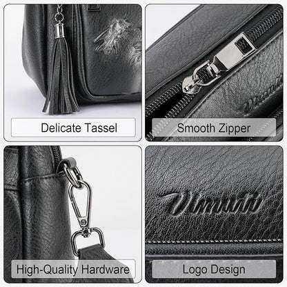 Crossbody Bags for Women Trendy, Vegan Leather Crossbody Purses Travel Shoulder Handbags Embossed Design