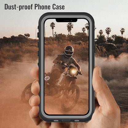 Waterproof Phone Case Compatible with iPhone 13, IP68 Waterproof Shockproof Dust-Proof Phone Case with Built in Screen Protector, Full Body Protective Case (Black, iPhone 13)