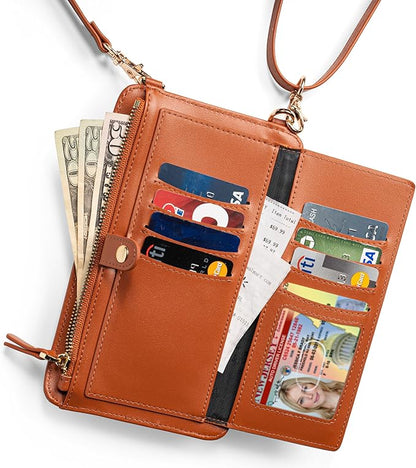 Claasico Crossbody Phone Purse for Women – RFID Phone Case Wallet w/Magnetic Closure & Separate Zipper Pocket Crossbody Bag